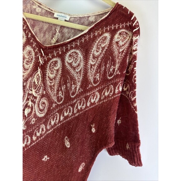 Sundance Short Sleeve Sweater Tunic Bandana Lightweight Orange Cotton Womens XL - Picture 5 of 11